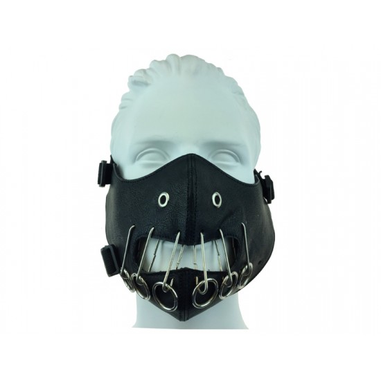 Black Ring Leather Mask Black Ring Leather Mask