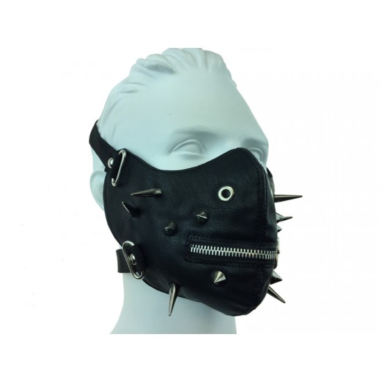 Black Spiked Zipper Mask Black Spiked Zipper Mask