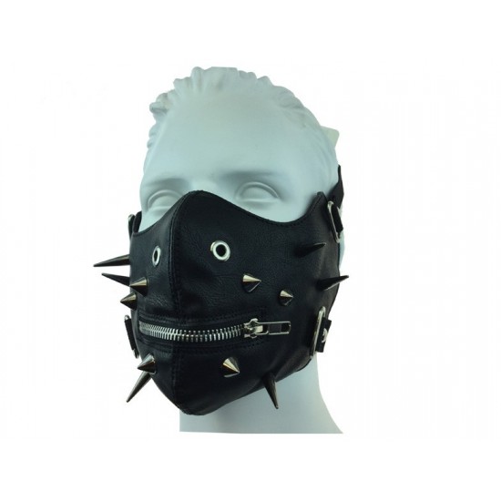 Black Spiked Zipper Mask Black Spiked Zipper Mask