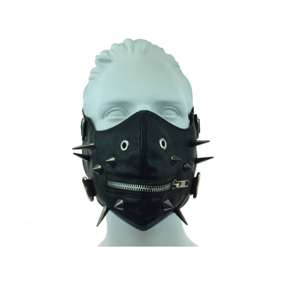 Black Spiked Zipper Mask Black Spiked Zipper Mask