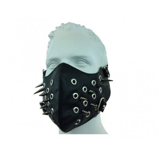 Black Spiked Grommet Mask