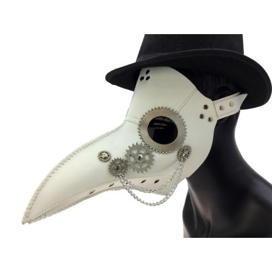 White Silver Chain Mask White Silver Chain Mask