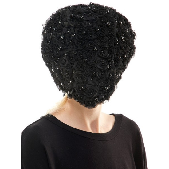 Black Rose Mask Hood Black Rose Mask Hood