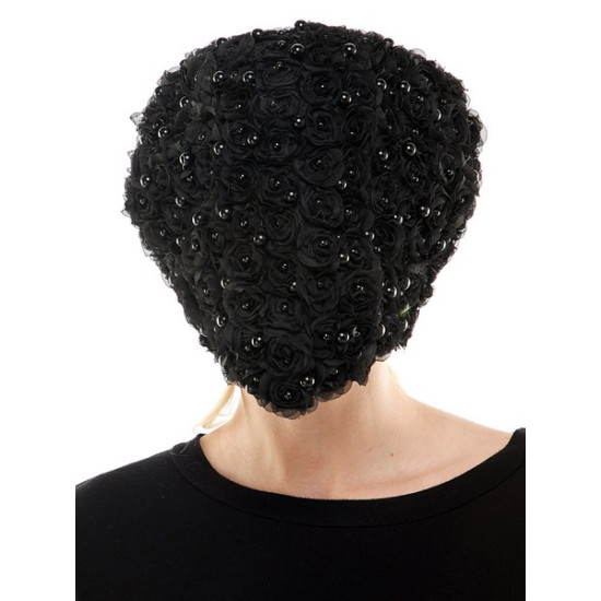 Black Rose Mask Hood Black Rose Mask Hood