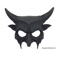 Black Bull Horns Demon Mask