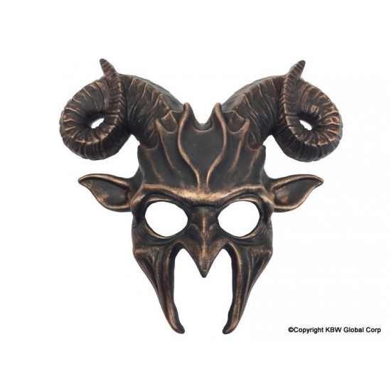 Copper Ram Horn Demon Mask