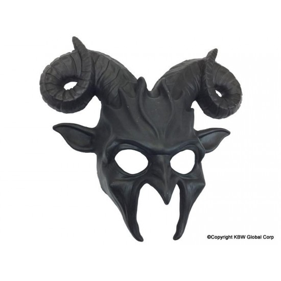 Black Ram Horn Demon Mask Black Ram Horn Demon Mask