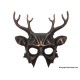 Copper Deer Antlers Demon Mask