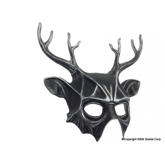 Silver Deer Antlers Demon Mask Silver Deer Antlers Demon Mask