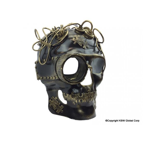 Gold Steampunk Skull Mask Gold Steampunk Skull Mask