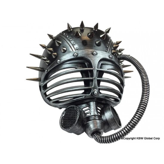 Silver Spiked Gas Warrior Mask Silver Spiked Gas Warrior Mask