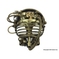 Gold Brass Coil Steampunk Mask