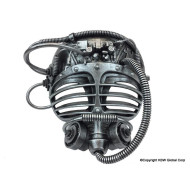 Silver Brass Coil Steampunk Mask