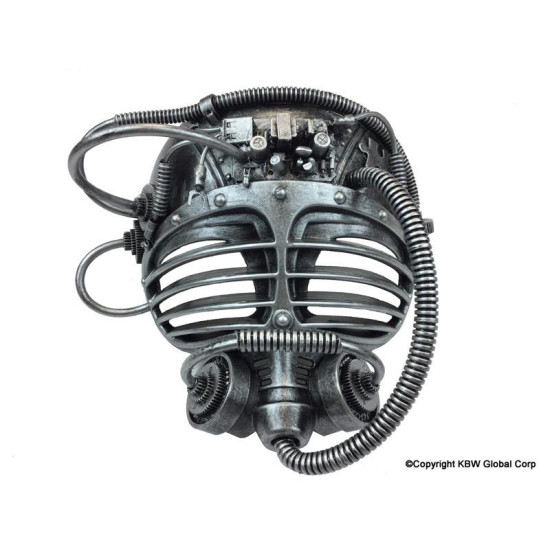 Silver Brass Coil Steampunk Mask Silver Brass Coil Steampunk Mask
