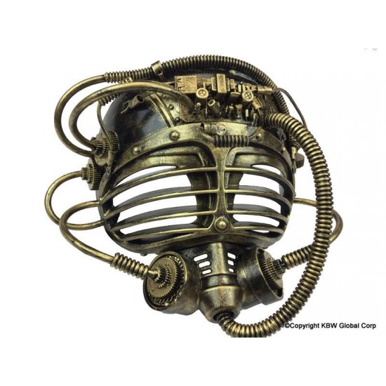 Gold Brass Steampunk Mask Gold Brass Steampunk Mask