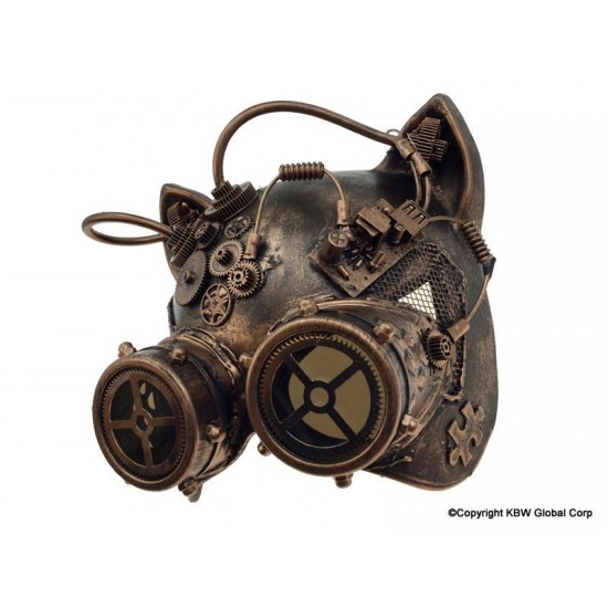 Bronze Cat Steampunk Goggle Mask Bronze Cat Steampunk Goggle Mask
