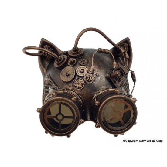 Bronze Cat Steampunk Goggle Mask Bronze Cat Steampunk Goggle Mask