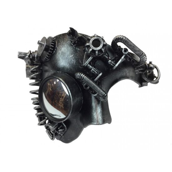 Silver Steampunk Magnifier Mask