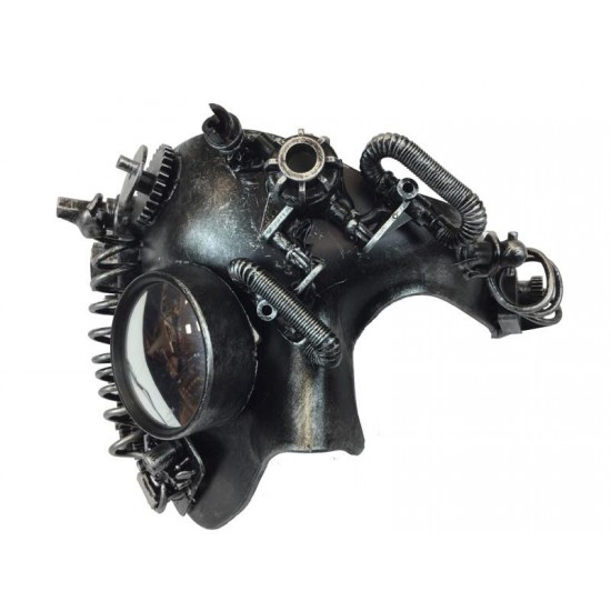 Silver Steampunk Magnifier Mask