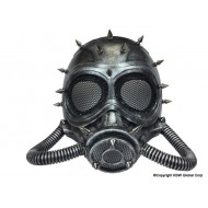 Silver Spiked Gas Mask