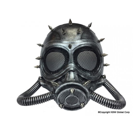 Silver Spiked Gas Mask