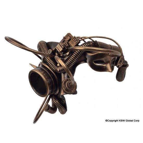 Copper Steampunk Coil Mask