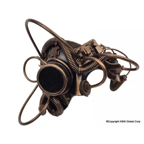 Copper Steampunk Coil Mask