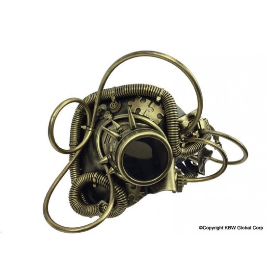Gold Steampunk Coil Mask Gold Steampunk Coil Mask