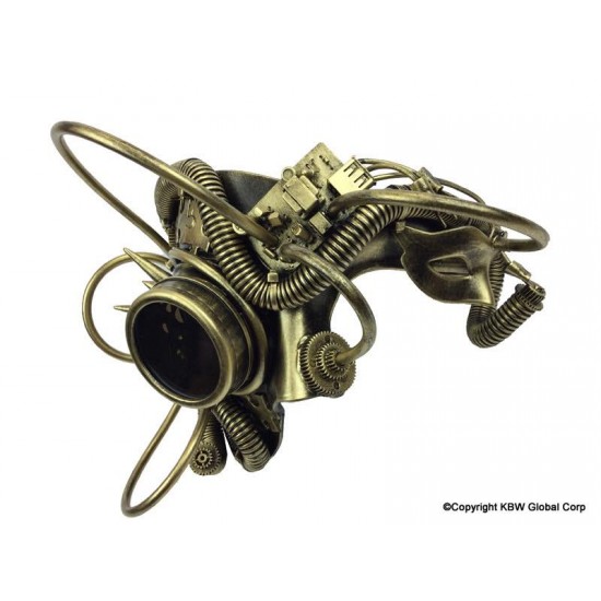 Gold Steampunk Coil Mask Gold Steampunk Coil Mask