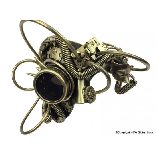 Gold Steampunk Coil Mask Gold Steampunk Coil Mask