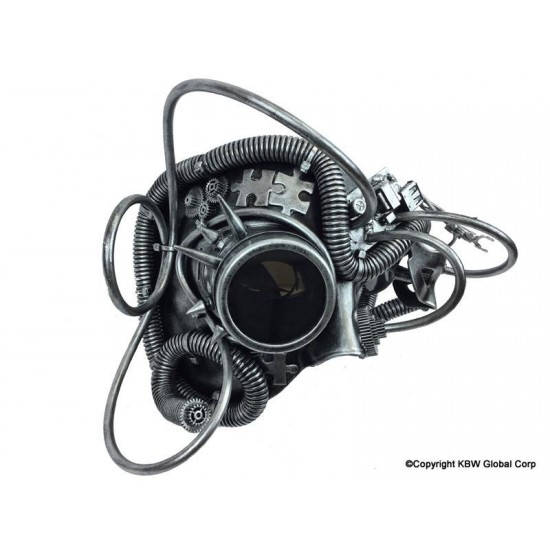 Silver Steampunk Coil Mask
