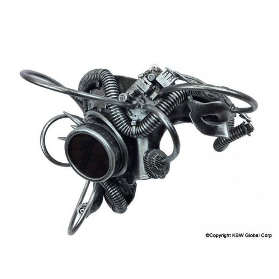 Silver Steampunk Coil Mask