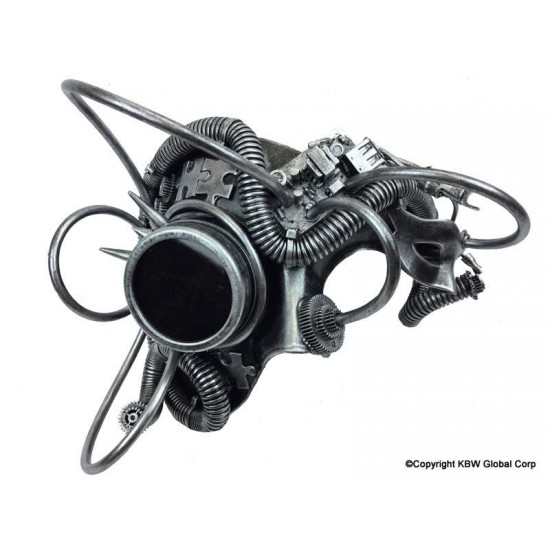 Silver Steampunk Coil Mask