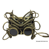 Gold Cat Coil Steampunk Mask