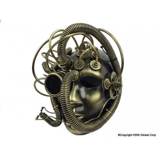Gold Steampunk Medusa Mask