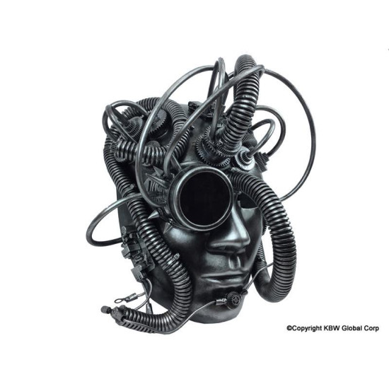 Silver Steampunk Medusa Mask