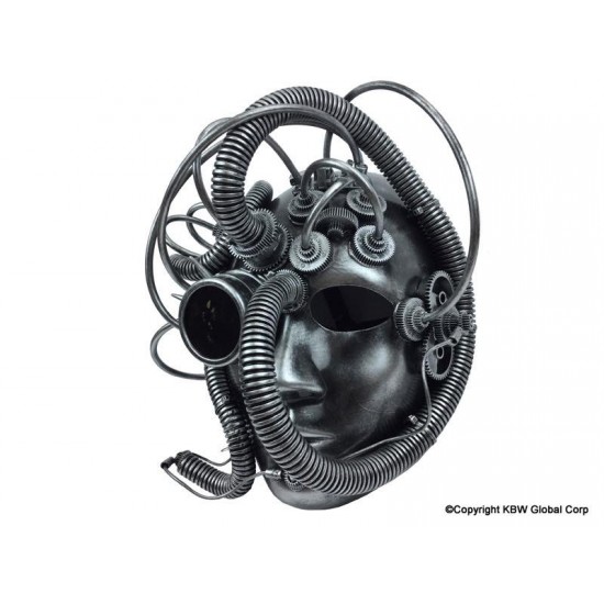 Silver Steampunk Medusa Mask