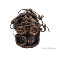 Copper Steampunk Cyborg Skull Mask