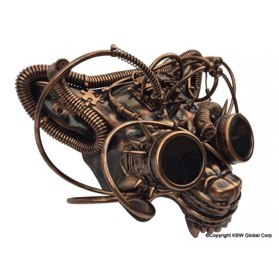 Copper Steampunk Panther Mask