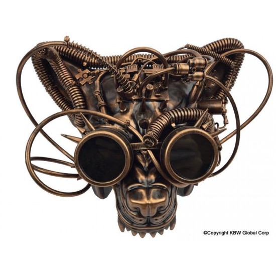Copper Steampunk Panther Mask