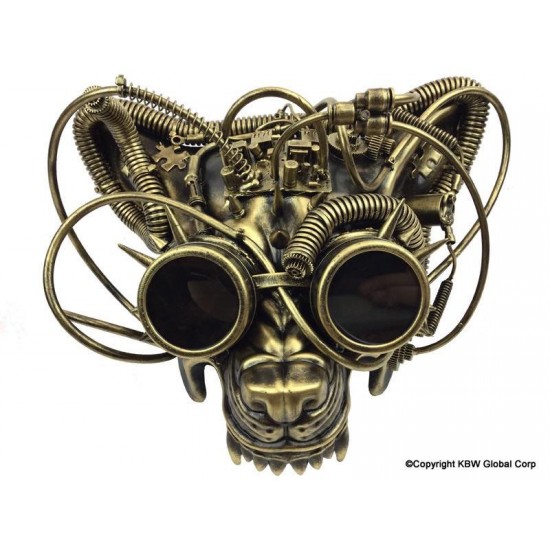 Gold Steampunk Panther Mask