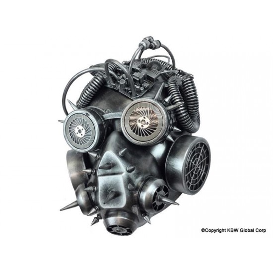 Silver Spiked Steampunk Gas Mask