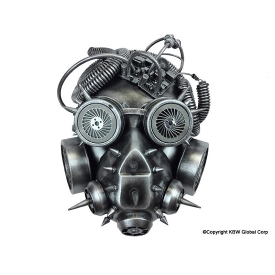 Silver Spiked Steampunk Gas Mask