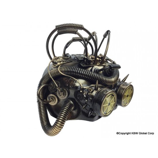 Gold Steampunk Cyborg Mask Gold Steampunk Cyborg Mask