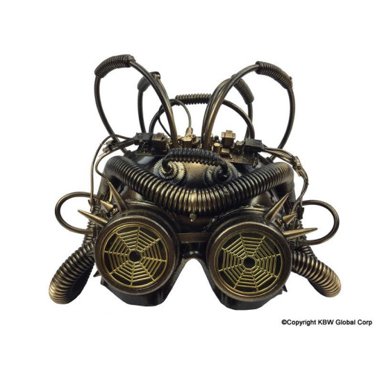 Gold Steampunk Cyborg Mask Gold Steampunk Cyborg Mask