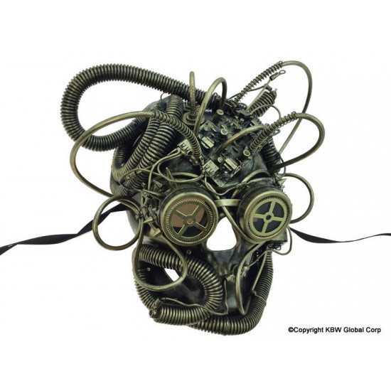 Gold Steampunk Skull Mask Gold Steampunk Skull Mask