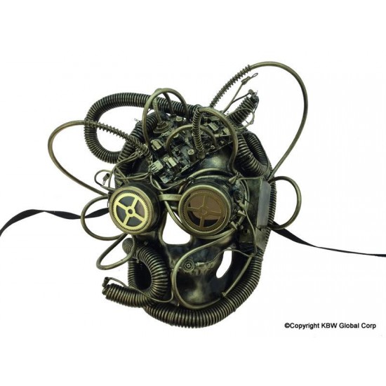 Gold Steampunk Skull Mask Gold Steampunk Skull Mask