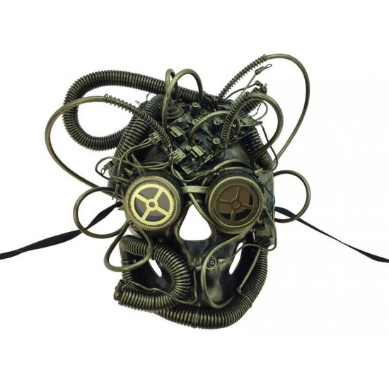 Gold Steampunk Skull Mask Gold Steampunk Skull Mask