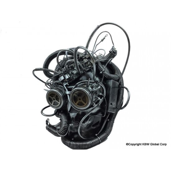 Silver Steampunk Skull Mask
