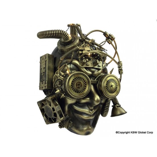 Gold Steampunk Gears Mask